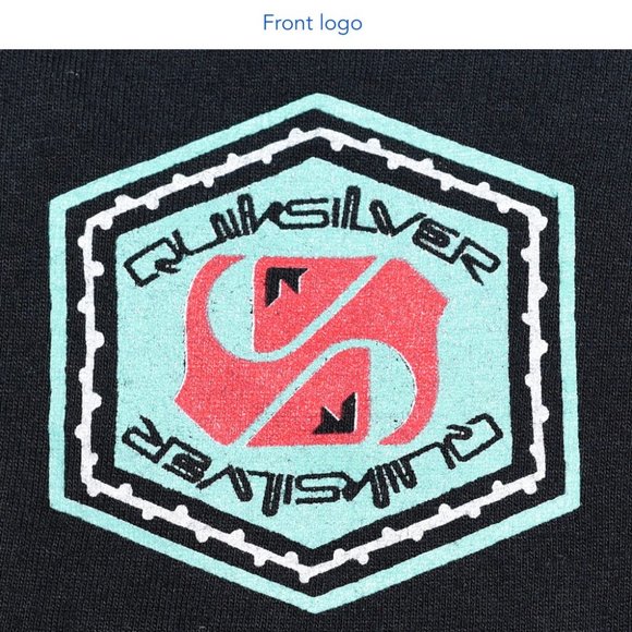 Quiksilver Vintage 90s Logo Design T-Shirt (Front & Back) - Picture 3 of 9